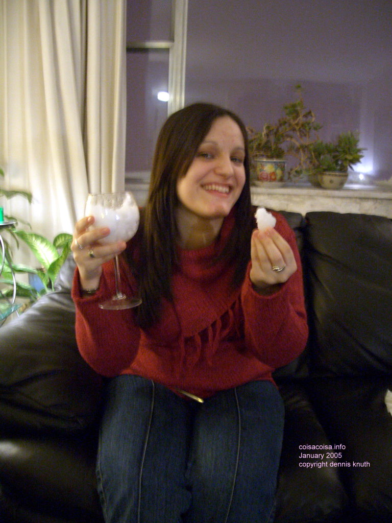 Thacila had a Caipirinha made with snow