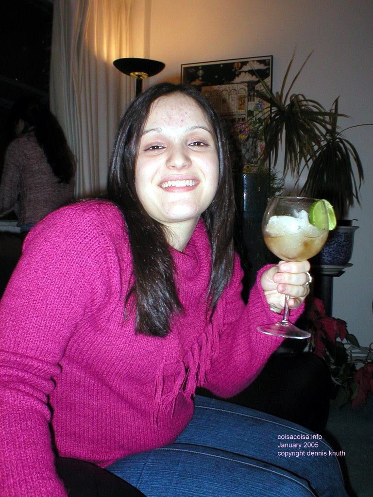 Thacila drinks caipirinha made with Cachaça (spelled cachaca in English)