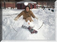 Flashed flake of snow