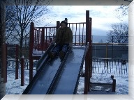 Snowy sliding