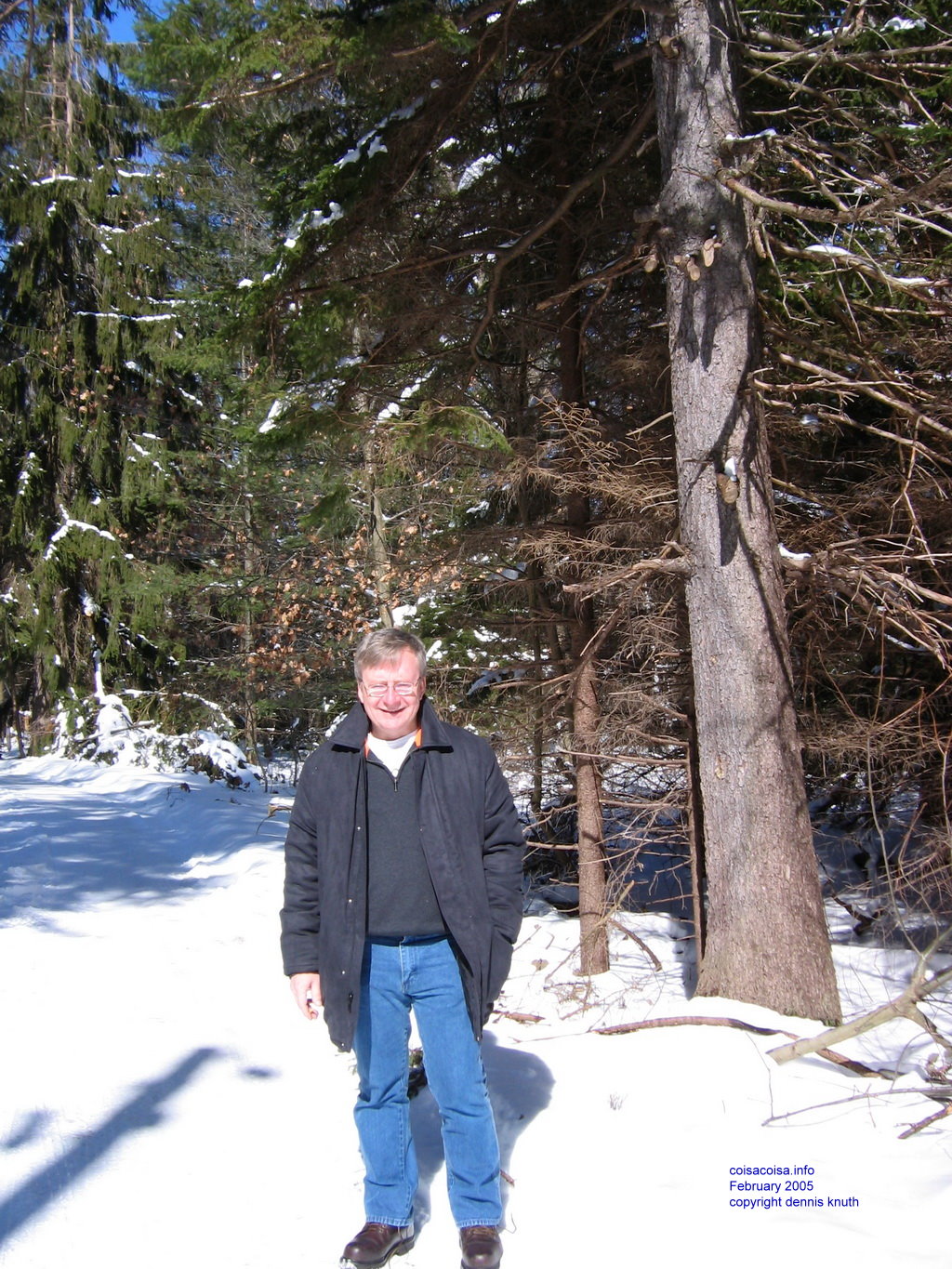 Dennis squints in the sunshine