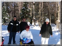 The fresh snow and sun blinds