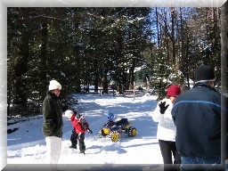 Kids toy in the snow