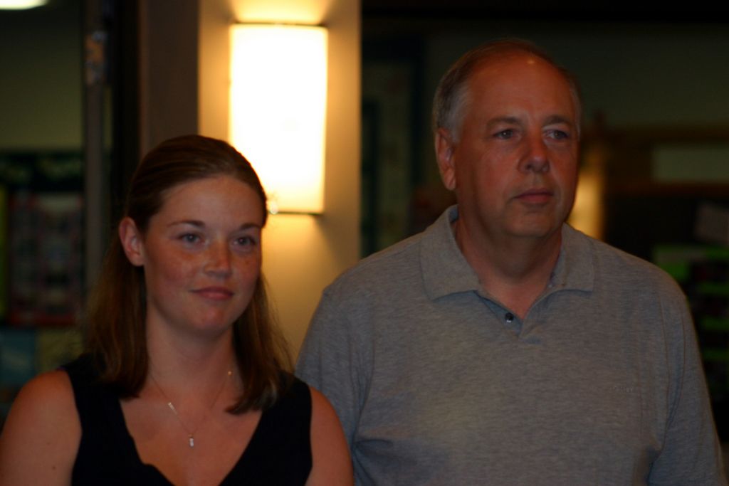Julia and her dad at the Rehearsal