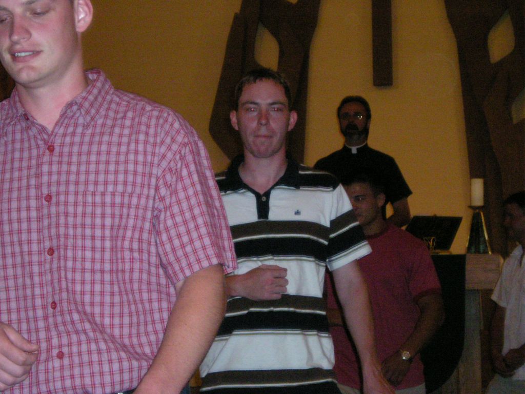 Nathan and Matt Anderson of Durand Wisconsin leave the altar