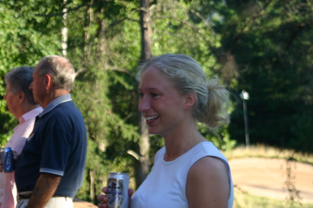 A good friend smiles