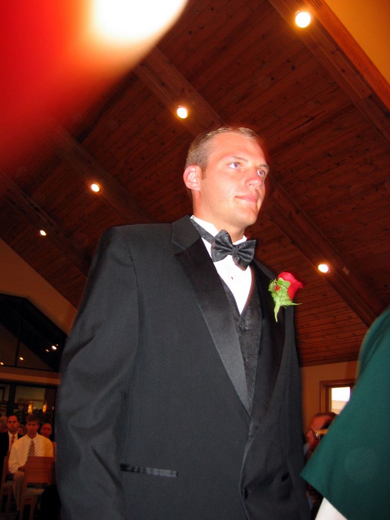 Justin Marching down the isle