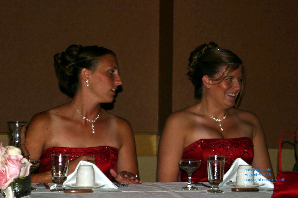 The bridesmaids listen to Julia