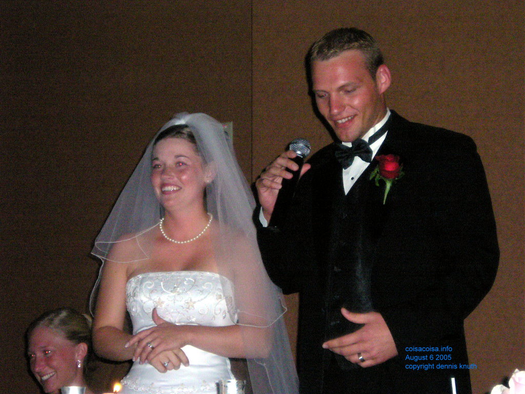 Justin gives a joyful speech