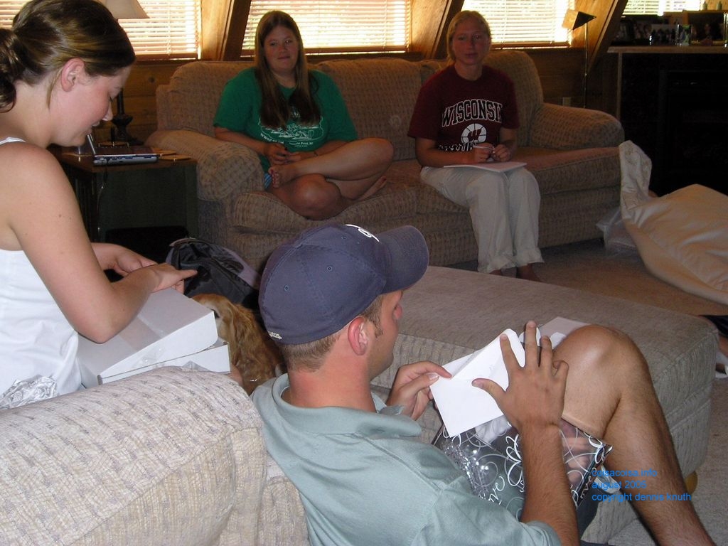 Opening Gifts at Julia's Parents home