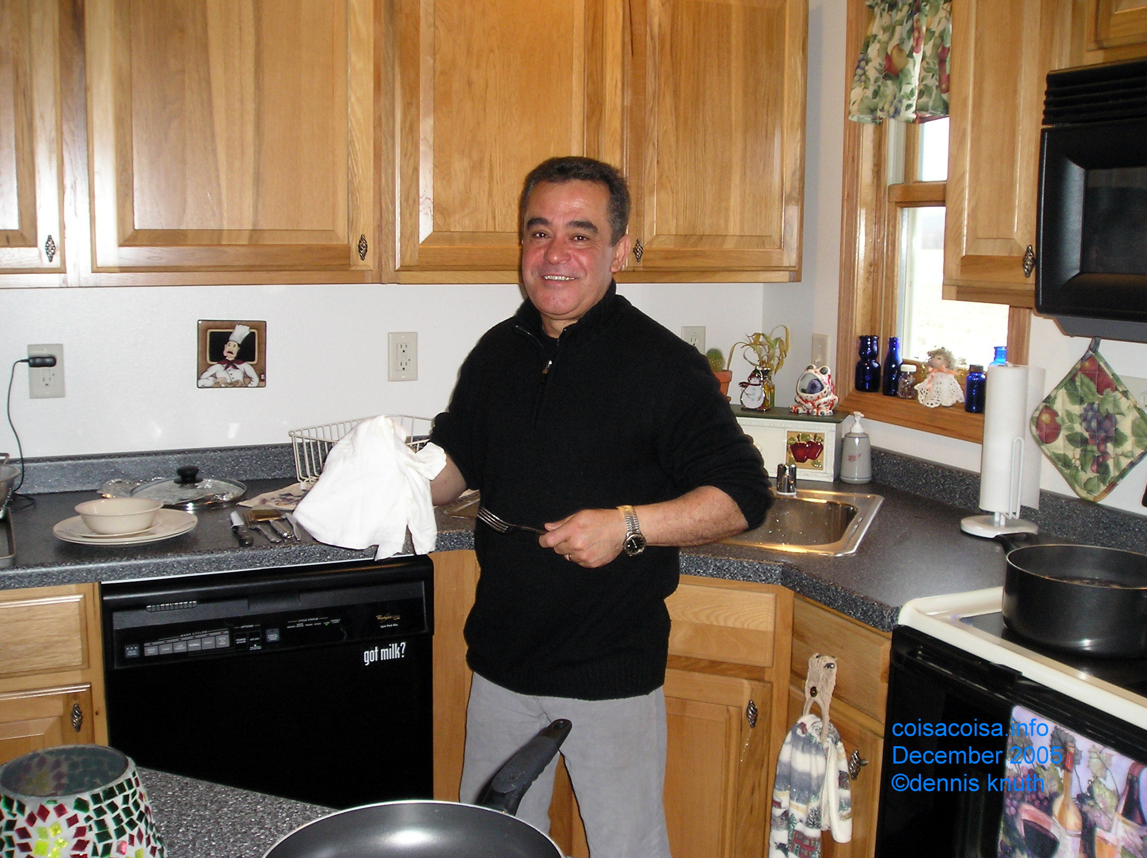 Uncle Helton in the Brand New Kithchen