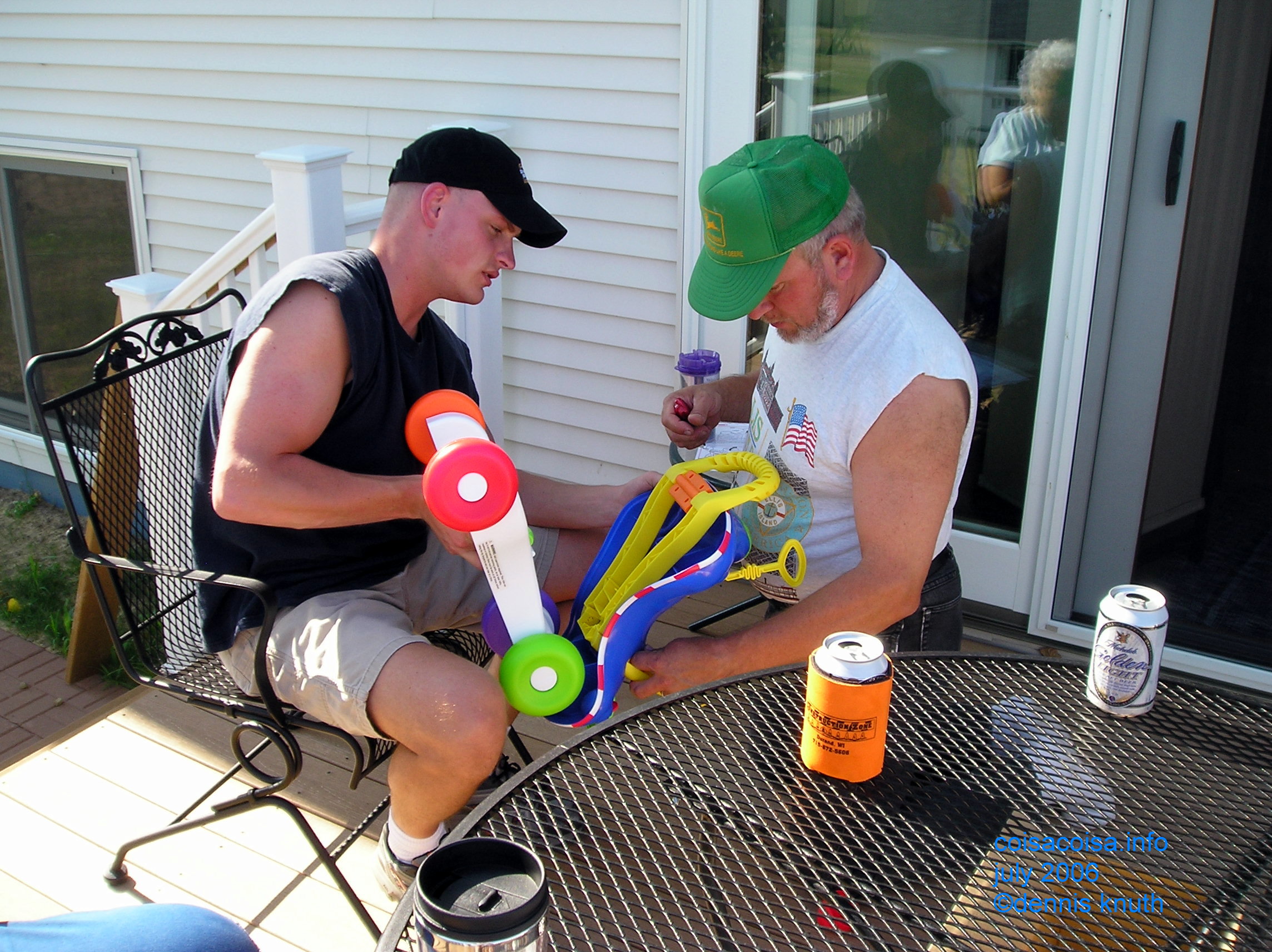 Assembling a birthday gift for Jared