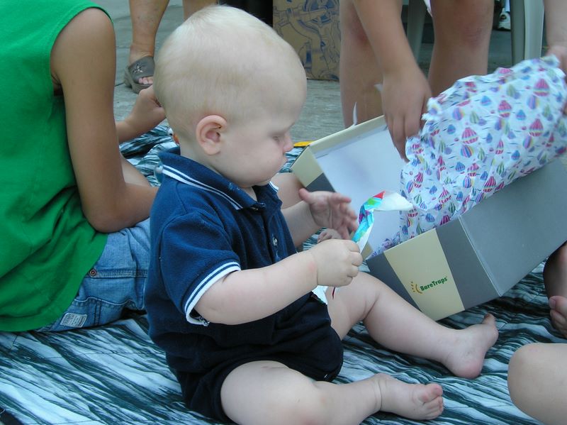 Opening another gift