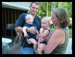 Uncle Justin and Aunt Sarah with Jared and cousin