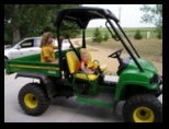 Ready to ride the John Deere Gator