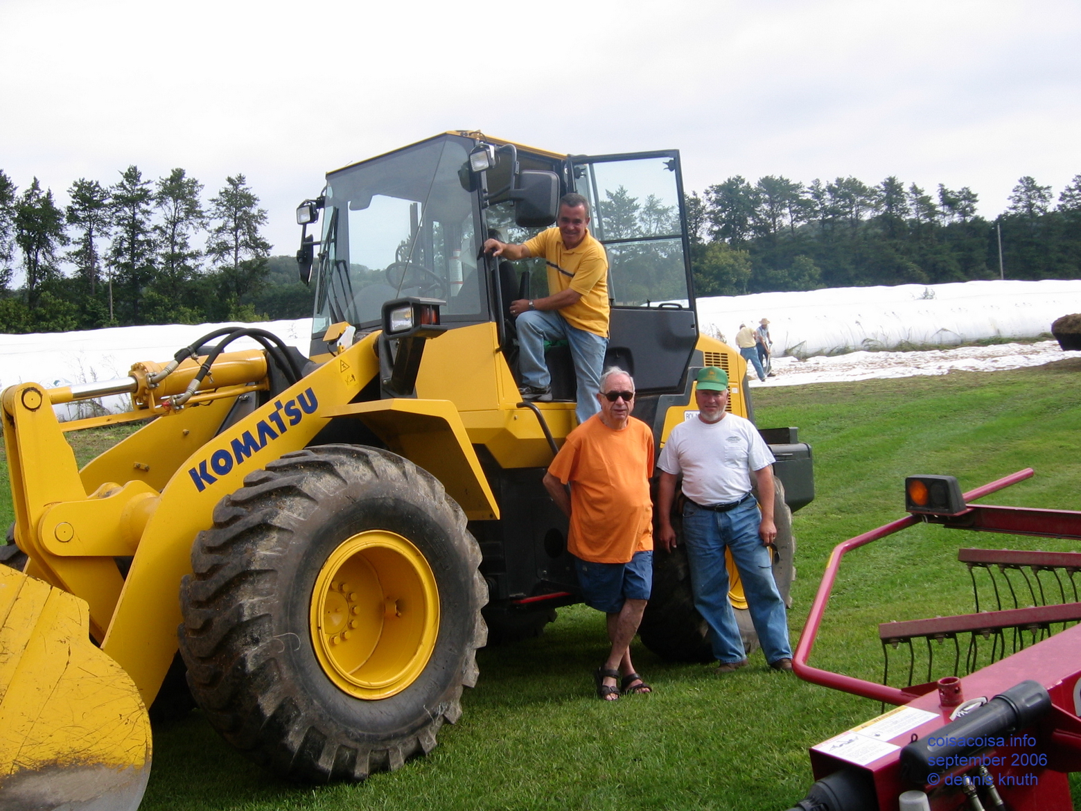 Muscio, Helton and Gary with Rod's earth mover