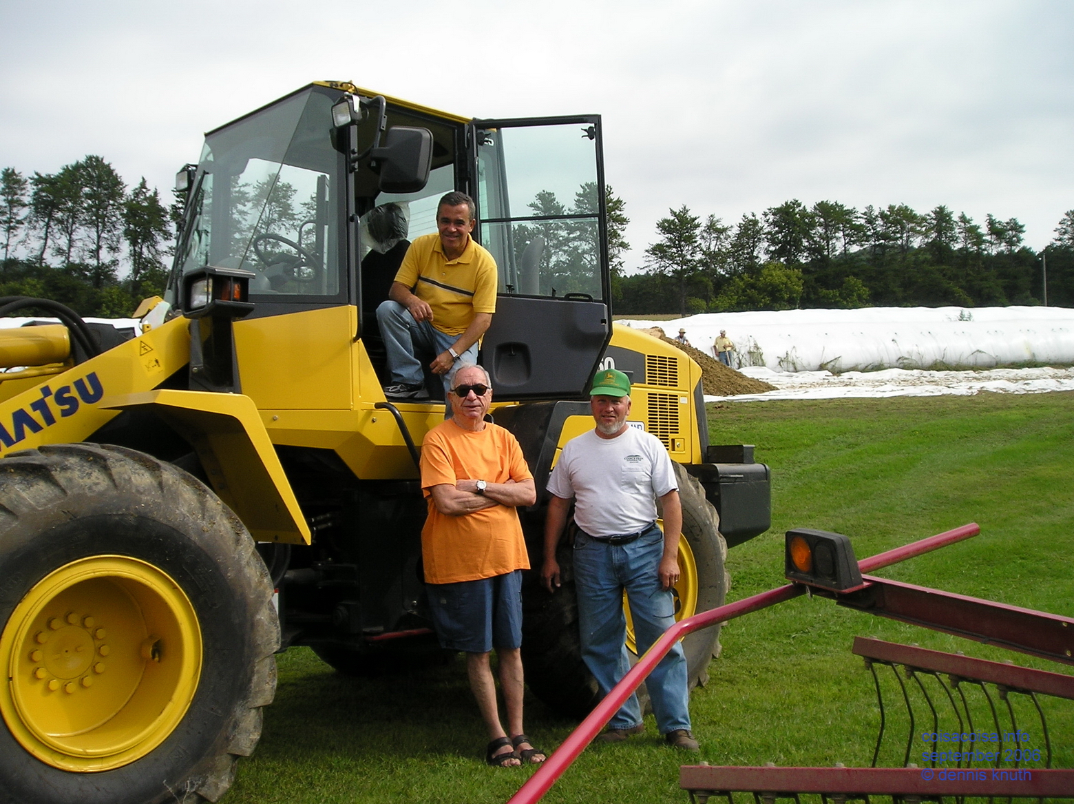 Helton dismounting the earth mover