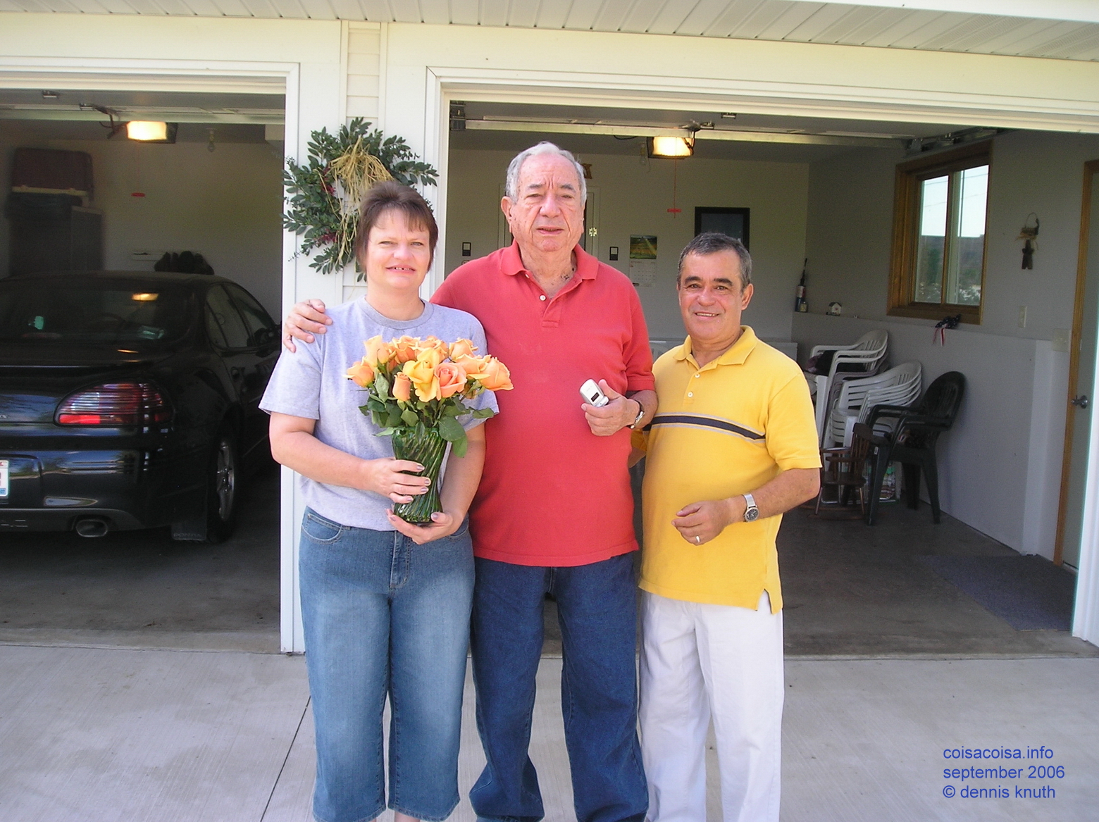 Muscio gives the gift of Flowers to Sherri
