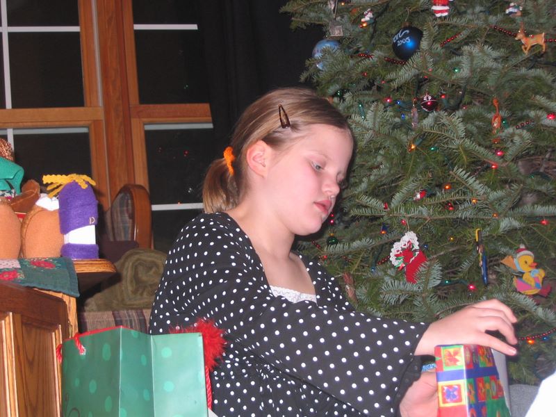 Kelsey gets more Christmas presents