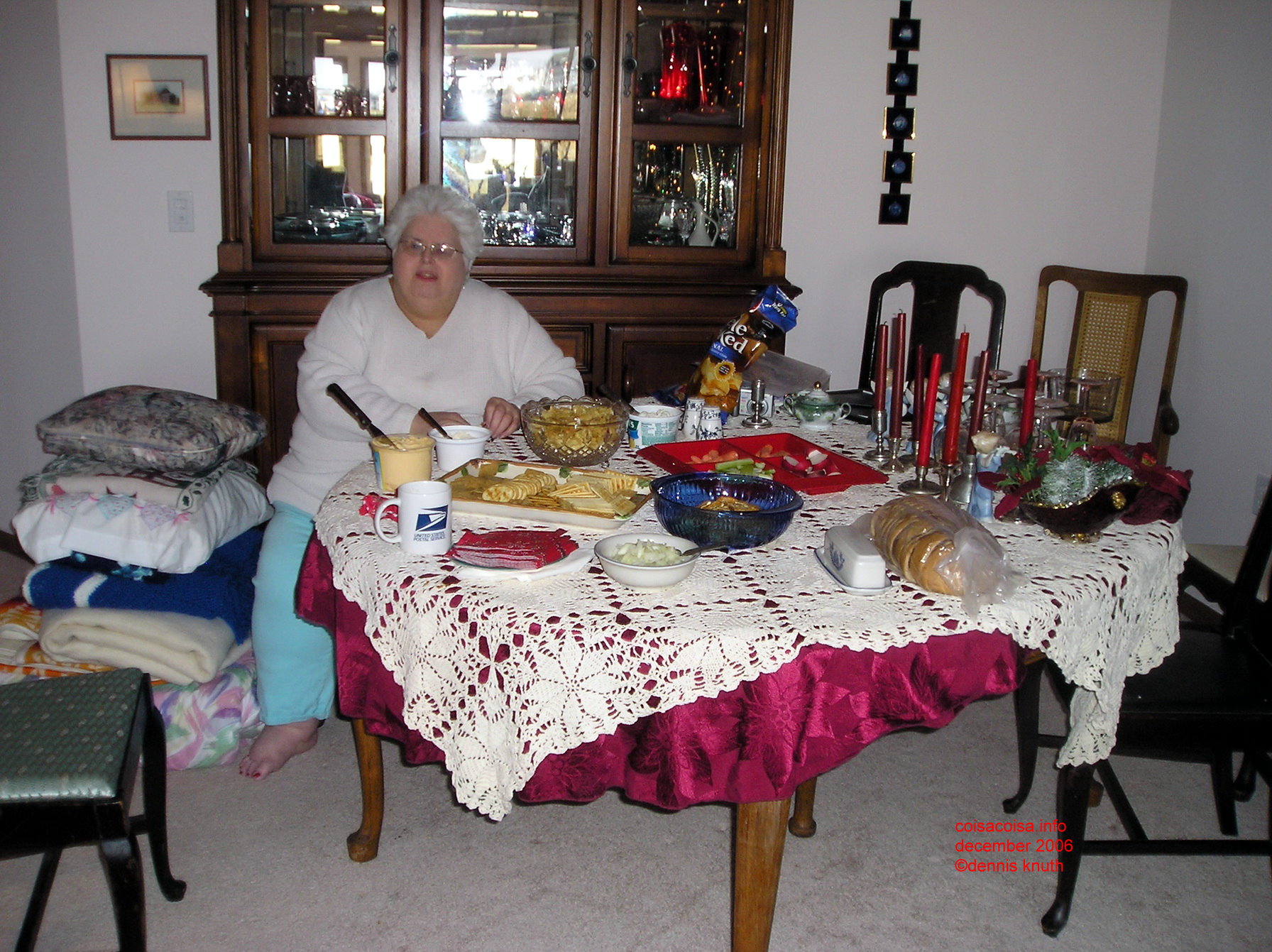 Gloria G as the Christmas Hostess in 2006
