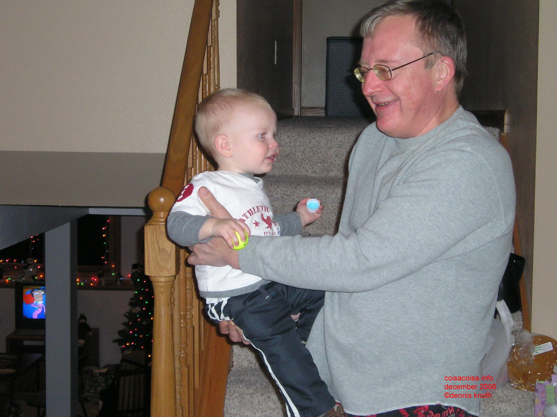 Dennis holding Jared