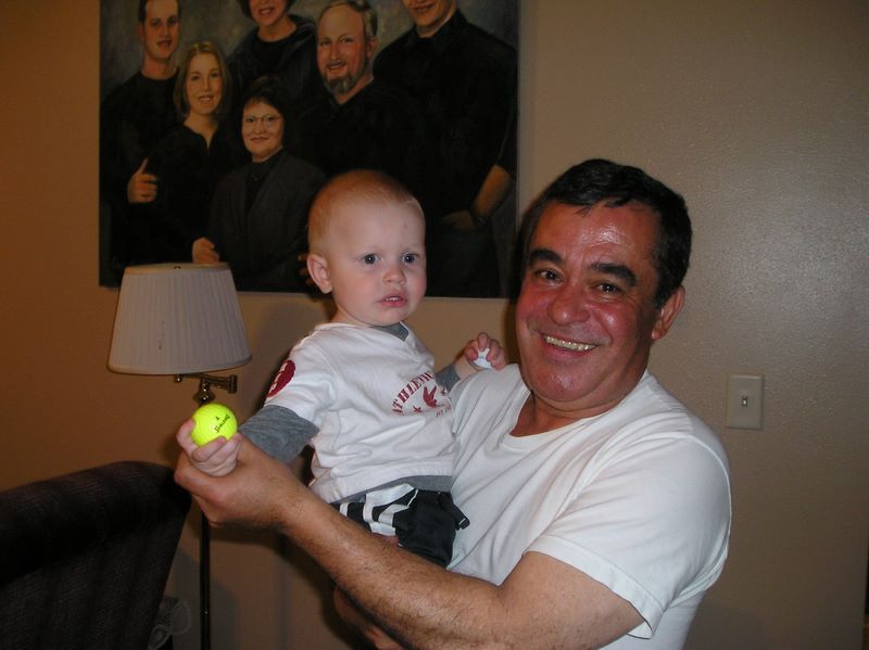 Helton hold his nephew Jared