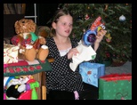 Kelsey opens a gift