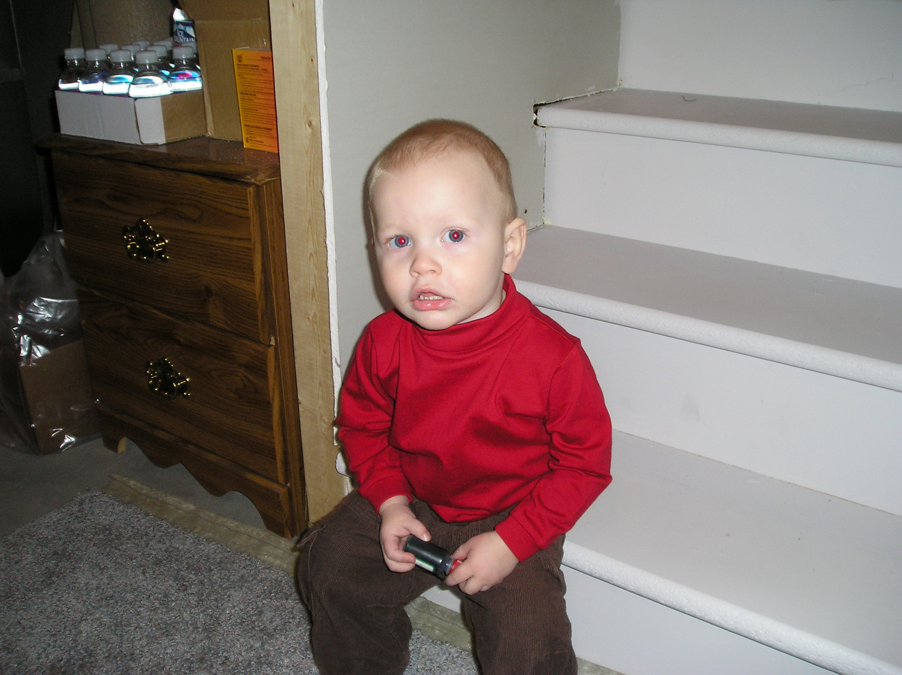 Jared on the Stairs at 2