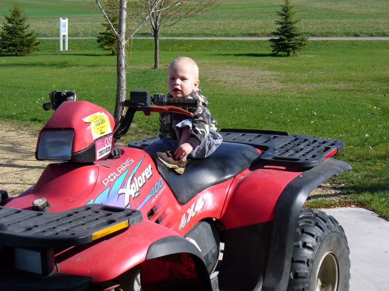 Jared Drives the 4 wheeler