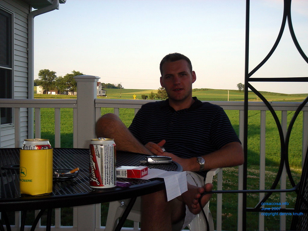 Justin with a Leinenkugal beer