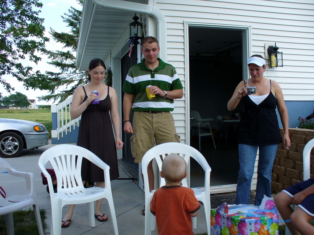 Jared looks up to get his picture take