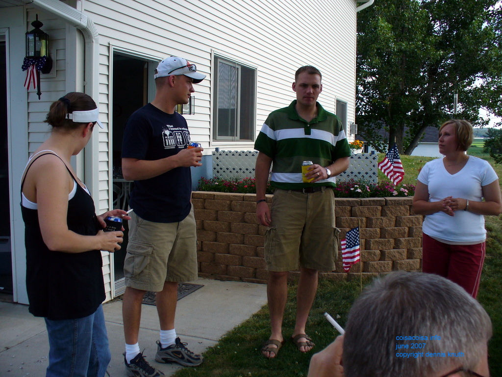 Family chat in the summertime in Durand Wisconsin