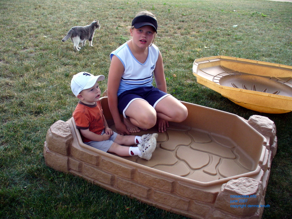 Kelsey and Jared in the sandbox