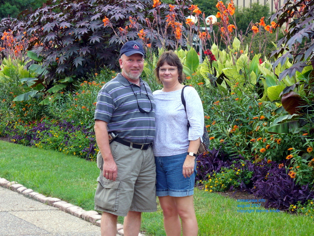 Flowers at the Budweiser Museum with Sherri and Gary