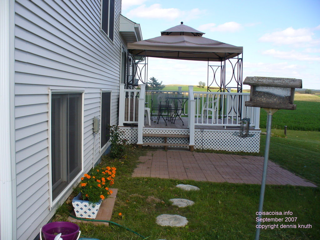Back deck on a Durand Wisconsin home