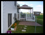 Back deck and skipping stones