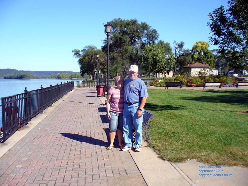 Kelli with her dad, Gary, along the Mississippi