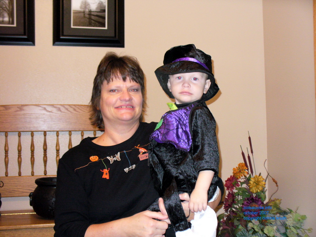 Sherri's prepared with her Halloween Sweatshirt