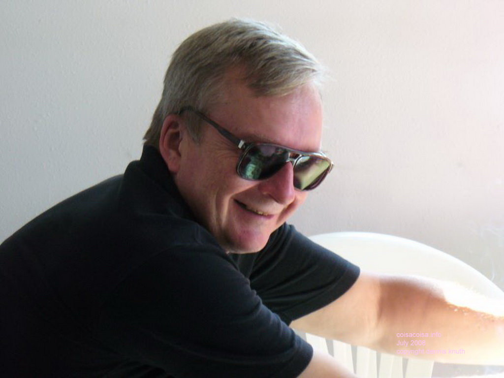 Dennis Knuth in the summertime on the farm