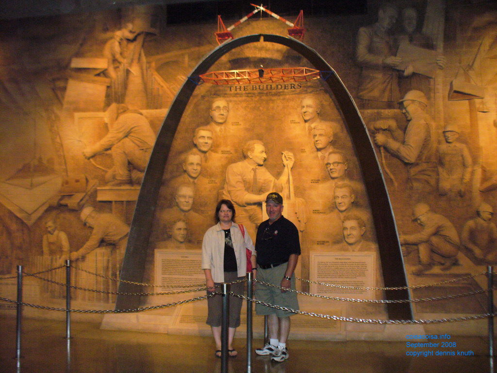 At the Builders exhibit for the Gateway Arch
