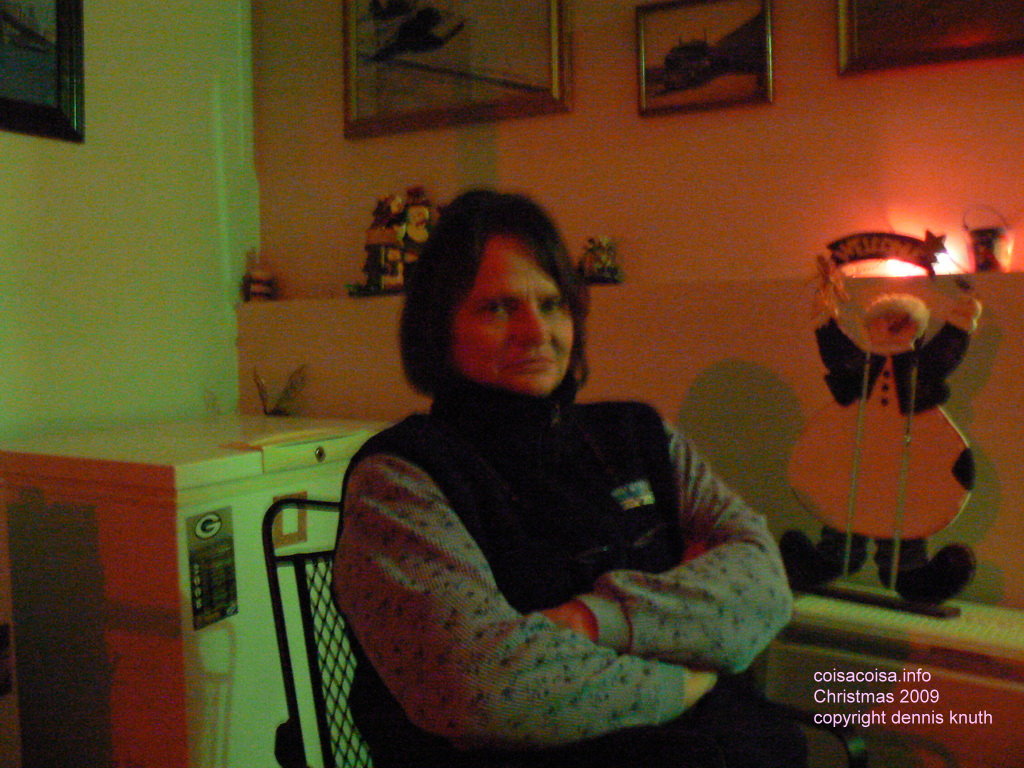 Sherri with a garage welcom