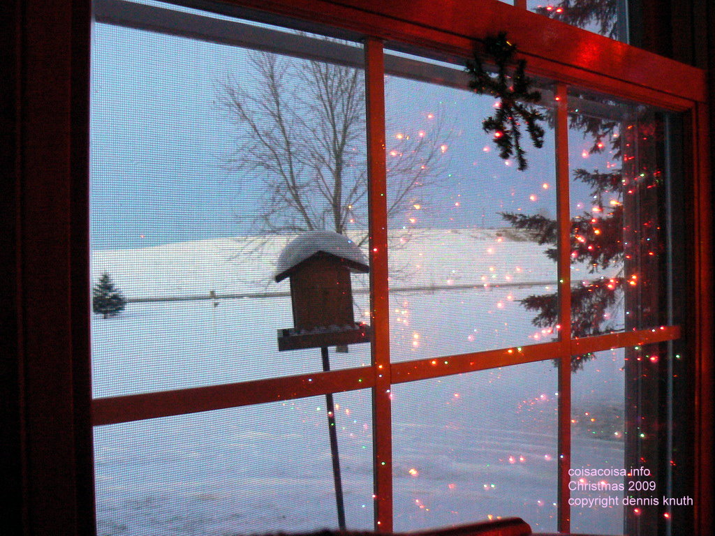 Silvery White snow on a Wisconsin farm