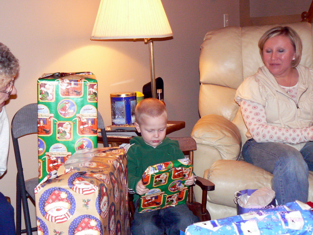 Jared opens Auntie Kelli's gift to him