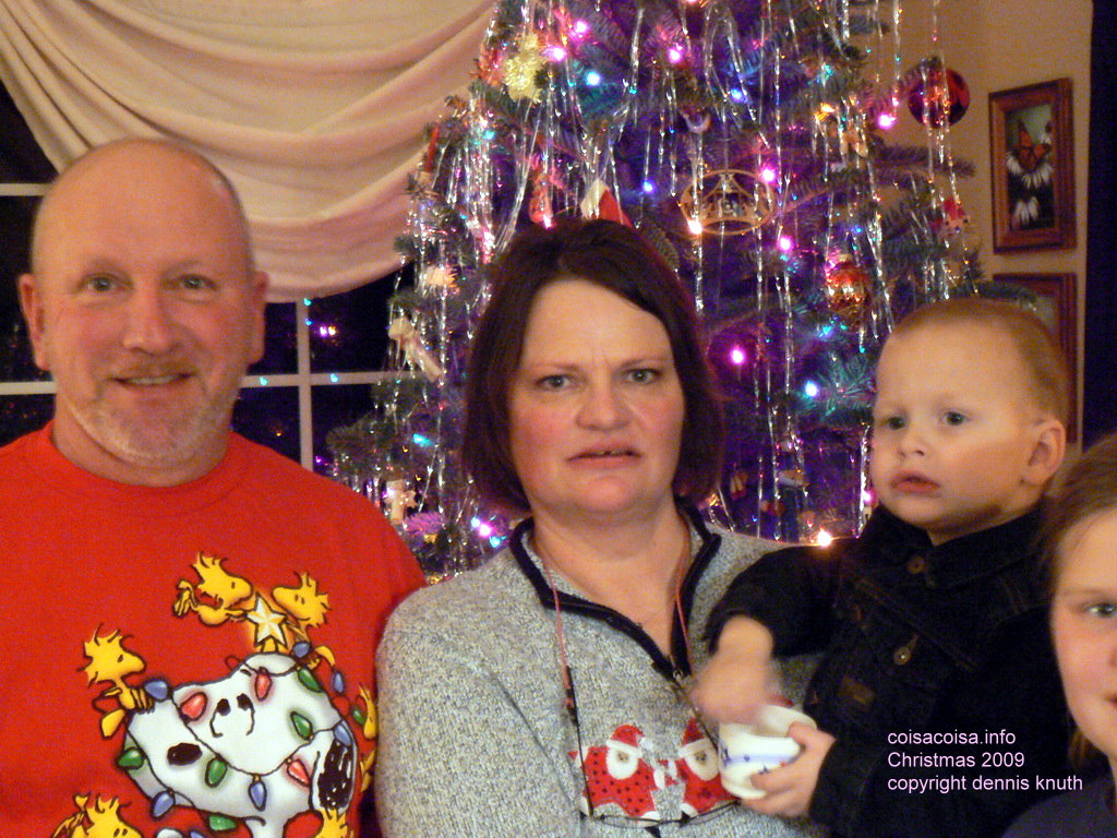 Grandfather Grandmother and grand kids on Xmas