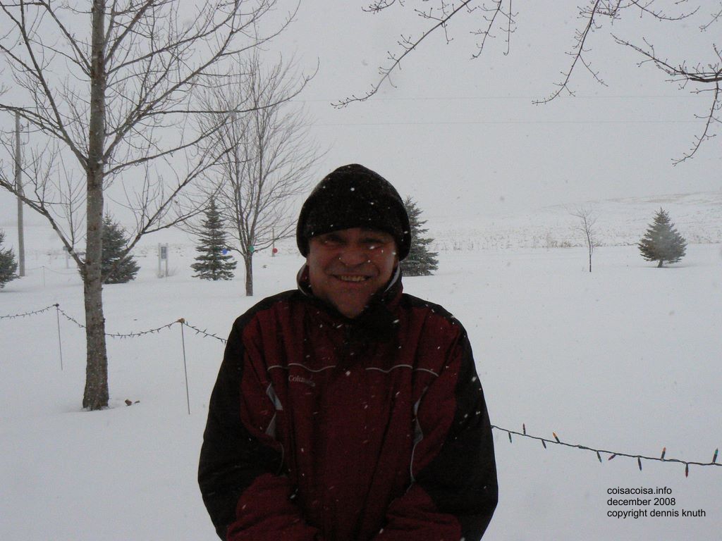 Helton in the cold and snow before new years