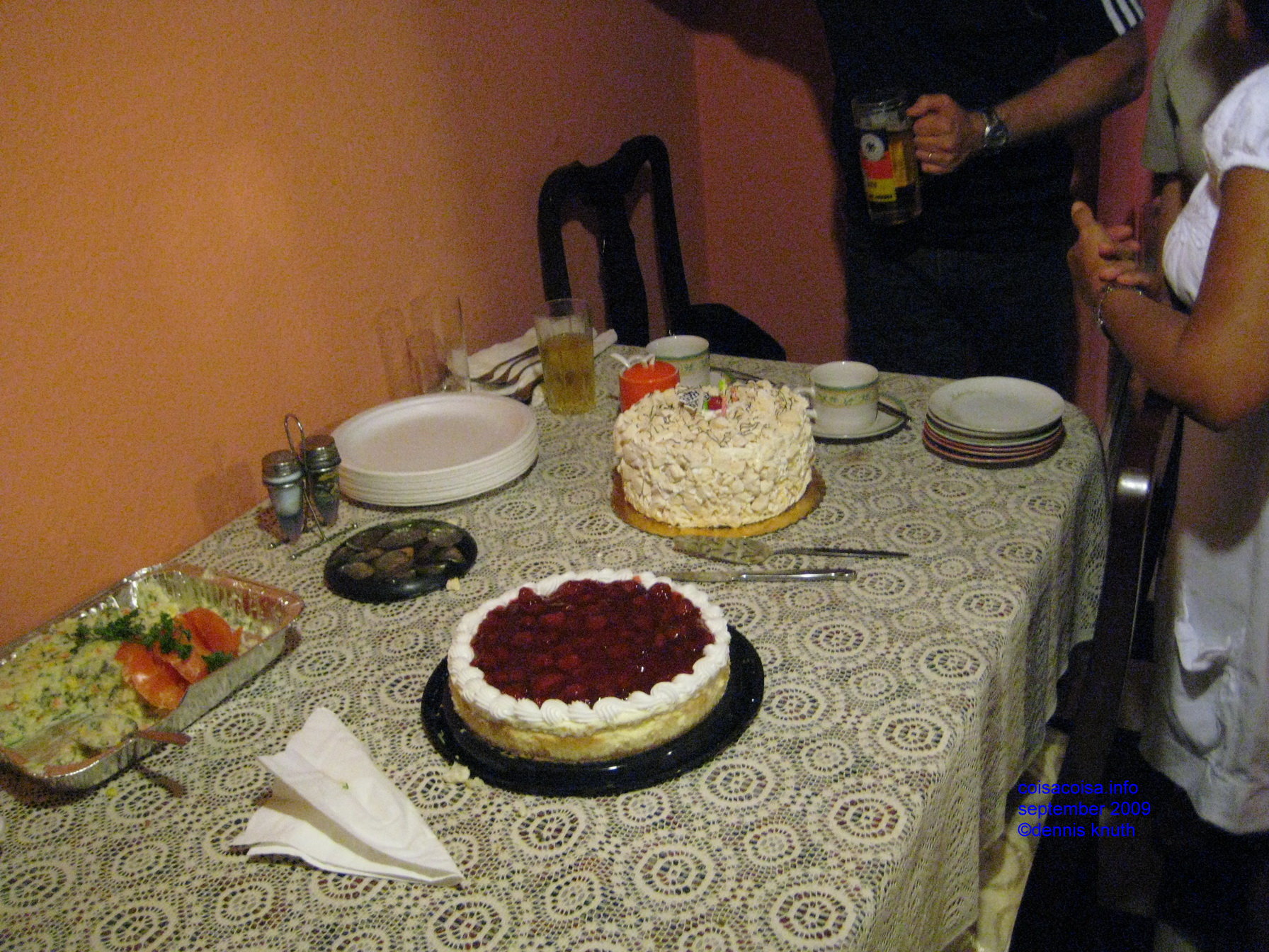 Food on Helton's birthday table