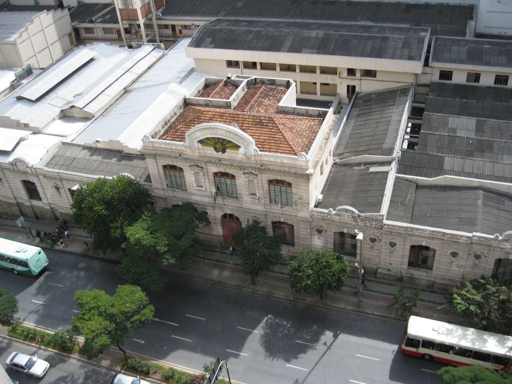 Looking down from Muscio's apartment