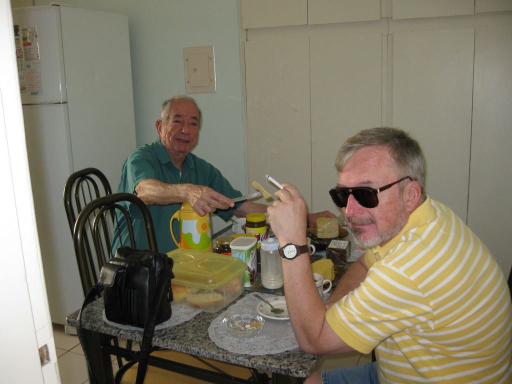 Mucio serves Breakfast