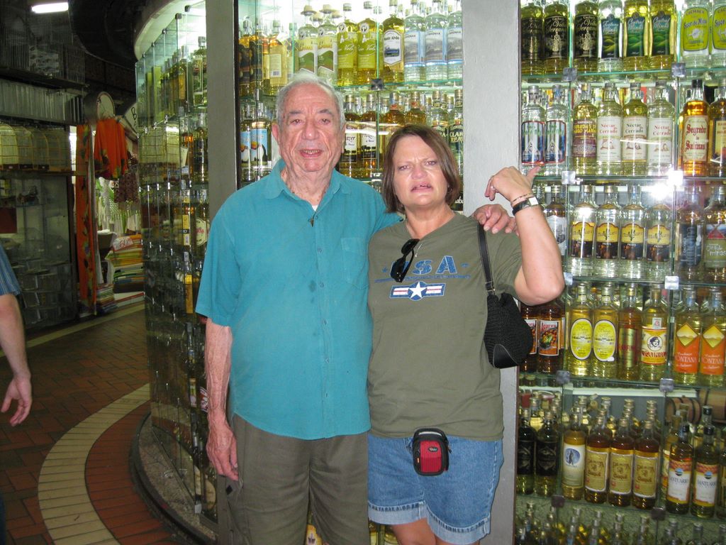 Sherri and Muscio at the supermarket