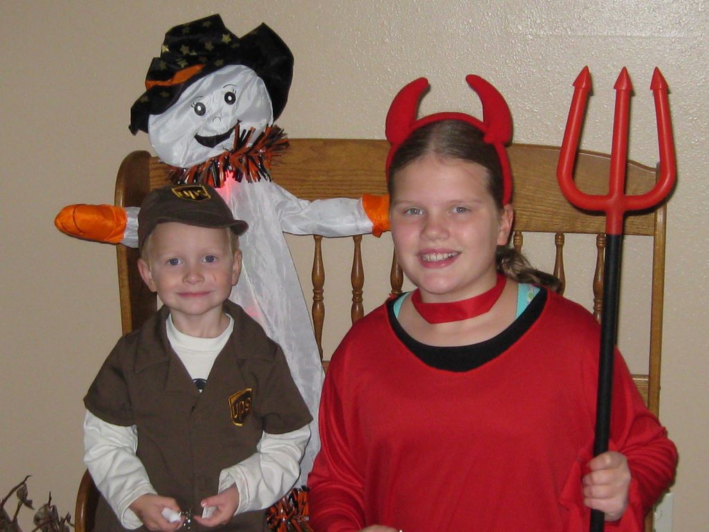 Portrait of the Devil and a UPS Driver